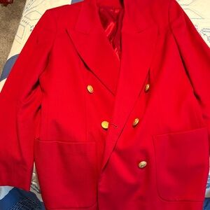 Jacket size 10, slim skirt size 6, pleated pants size 6
